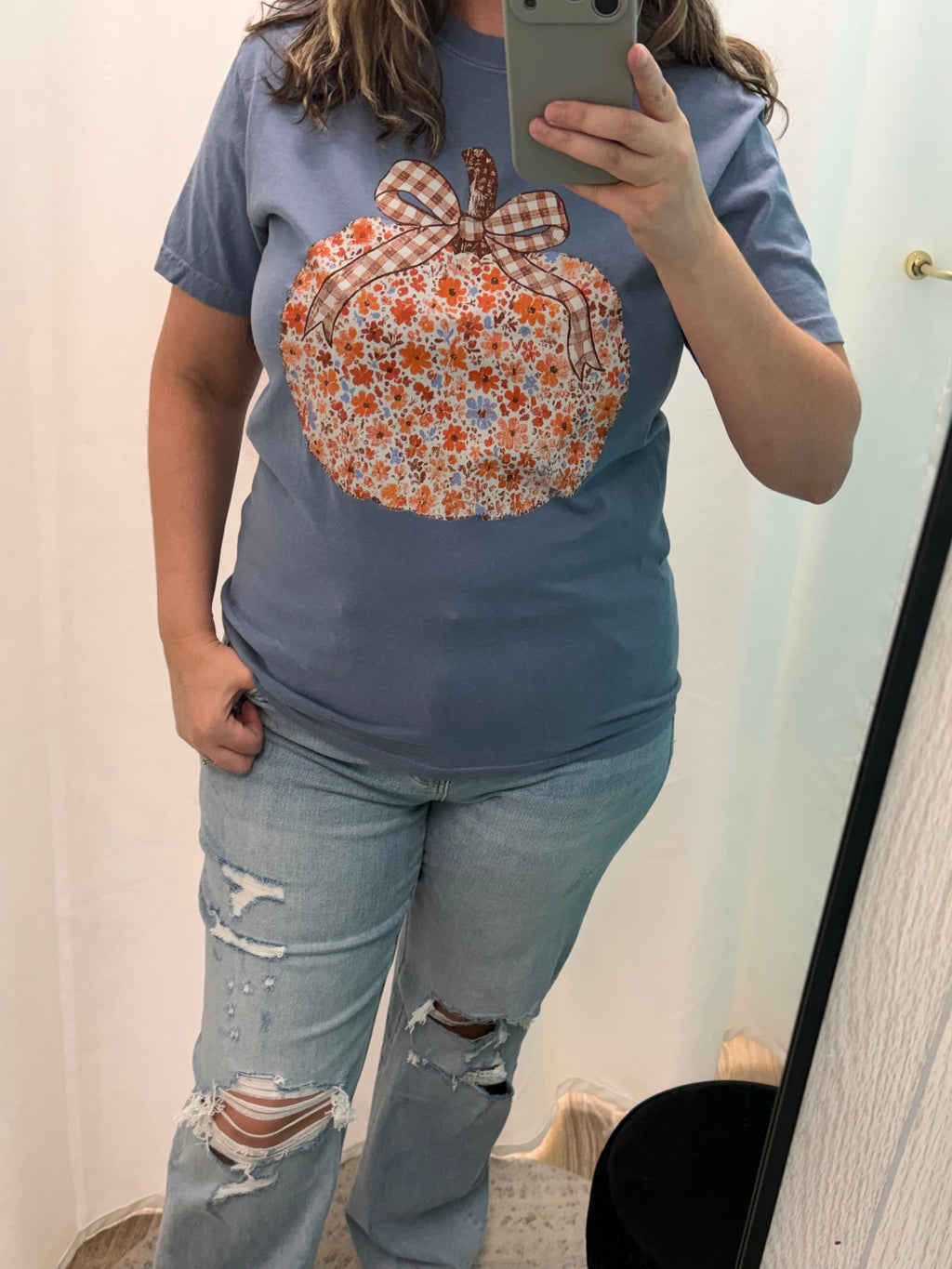 Floral Frenzy Pumpkin (Blue Jean)